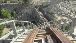 The Rattler Roller Coaster Six Flags Fiesta Texas Offride Shots [upl. by Irafat]