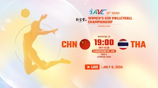 LIVE  CHINA VS THAILAND  22nd Asian Womens U20 Volleyball Championship [upl. by Nosecyrb]