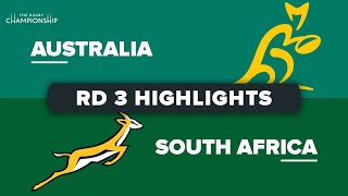 The Rugby Championship  Australia v South Africa  Round 3 Highlights [upl. by Tepper]