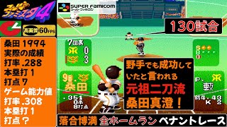 元祖二刀流quot桑田真澄quot全ホームラン集ペナント130試合【スーパーファミスタ4】 [upl. by Carroll775]