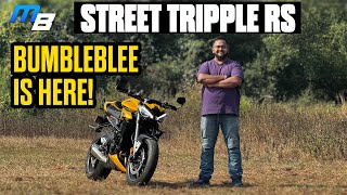 2024 Triumph Street Triple 765 RS  Bumblebee Is Here  MotorBeam [upl. by Ahsitaf938]