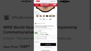 Commemorative WWE World Heavyweight Title Now Available On WWESHOP shorts [upl. by Bauer]