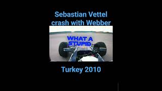 Sebastian Vettel crash with Webber Turkey 2010 vettel webber redbull shorts 2010 f1 turkey [upl. by Krystyna]