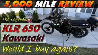 6 KLR 650 5000 Mile Review 2016 Kawasaki Dual Sport Motorcycle Dirtbike riding w Jack Brisk [upl. by Kingston]