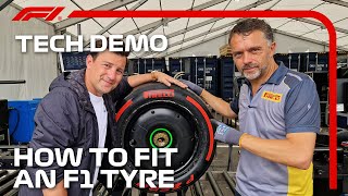 How Are F1 Tyres Fitted  Tech Talk  Cryptocom [upl. by Gonnella]