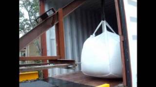 Container lossen met big bags  wwwemttech [upl. by Anayhd]