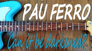 Darkening a Pau Ferro Fretboard  DIY Guitars [upl. by Heyward]