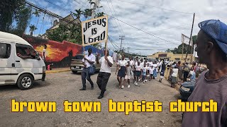 BROWNS TOWN BAPTIST CHURCT STREET WALKING [upl. by Harvison]