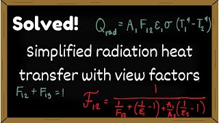 Radiation heat transfer between two surfaces with view factors  problemsolution on heattransfer [upl. by Aivan]