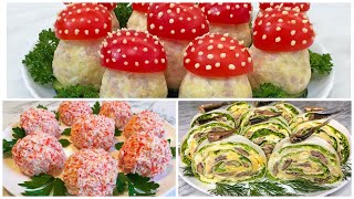 ХИТ 3 Закуски на Новый Год Которые Поразят вас Своим Вкусом и Красотой  Snacks for the New Year [upl. by Angie655]