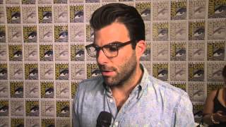 Hitman Agent 47 2015 ComicCon 2014 Zachary Quinto Interview HD Rupert Friend Zachary Quinto [upl. by Rodmann]