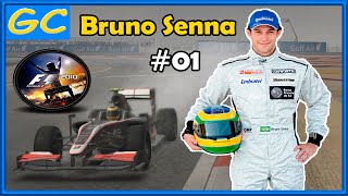 Estreia de Bruno Senna na Formula 1  F1 2010 PC 01 [upl. by Kiri16]