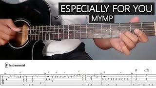 ESPECIALLY FOR YOU by MYMP  Guitar Tutorial with TablatureTabs and Tabs on Screen [upl. by Nyleaj]