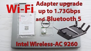 Upgrade Laptops WiFi adapter to 173Gbps and Bluetooth 5 with Intel WirelessAC 9260AX200NGW [upl. by Manda380]