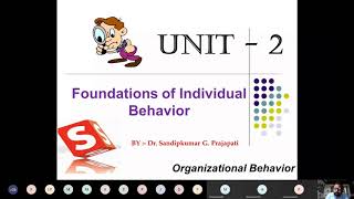 Content of Unit No 2 of Organizational Behaviour [upl. by Norej708]