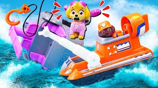 Spielzeug Video für Kinder mit der Paw Patrol  Kinder Cartoons Skyes Hubschrauber ist abgestürzt [upl. by Loria806]