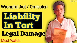 Liability In Torts  Wrongful Act or Omission  Law Of Torts [upl. by Asquith]