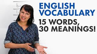 English Vocabulary Hack 15 words 30 meanings [upl. by Aneetsyrk169]