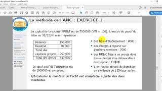 Évaluation des entreprises  les méthodes patrimoniales ANC et ANCC [upl. by Adanama]