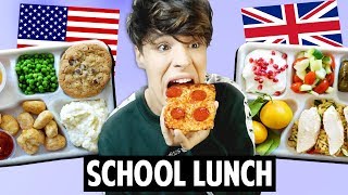 AMERICAN vs BRITISH School Lunch Food 2 [upl. by Aramaj]