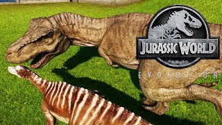 DINOSAURIOS CARNIVOROS CONTRA DINOSAURIOS HERBIVOROS JURASSIC WORLD EVOLUTION [upl. by Edras]