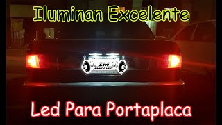 ¿ Como Poner Led en Porta Placa Tsuru 3 ZM AUDIO CAR [upl. by Barram]