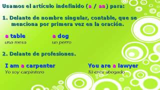 Los artículos en inglés Articles English [upl. by Franny]