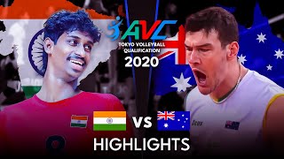 LEGENDARY MATCH  INDIA vs AUSTRALIA  AVC Mens Tokyo Volleyball Qualification 2020 [upl. by Blanchette473]