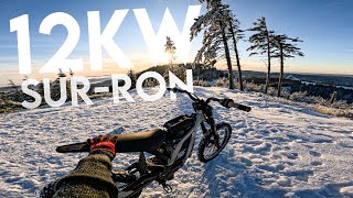 INCROYABLE RIDE EN SURRON avec 12KW dans la neige [upl. by Enyaw923]