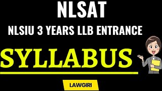 NLSIU Bangalore 3 year LLB 2025 amp 2026NLSAT Part A amp B SyllabusPattern amp BooksNLS Law Preparation [upl. by Angelo]