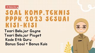 BAHAS SOAL TEKNIS PPPK 2023 SESUAI KISI KISI pppk2023 pppkguru [upl. by Norted]