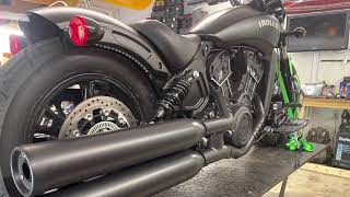 2021 Indian Scout Bobber Sixty Freedom Performance Exhaust [upl. by Siul]