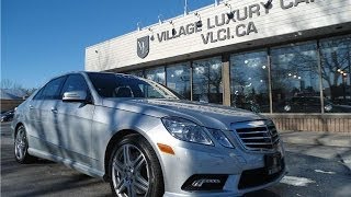 2010 Mercedes Benz E550 AMG 4Matic in review  Village Luxury Cars Toronto [upl. by Kurys]