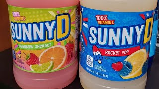 2nd amp Last Time Trying SUNNY D ROCKET POP amp RAINBOW SHERBET Mini Sip N Review [upl. by Nnairek]