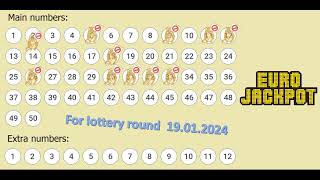 Eurojackpot 19012024 Get more winning draws by excluding low chance balls [upl. by Daughtry]