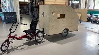 Fahrradcamper  Sesselfahrrad Dreirad Auflieger Camper Bike camper armchair tricycle camper [upl. by Yltneb]