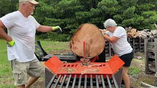 Big Red Oaks on the Wolfe Ridge firewood splitting WolfeRidgeSplitters [upl. by Abebi595]