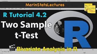 TwoSample t Test in R Independent Groups with Example  R Tutorial 42  MarinStatsLectures [upl. by Kostman412]