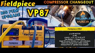 Fieldpiece Vacuum Pump VP87  Replacing compressor  HVACR [upl. by Aknaib]