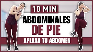 ABDOMINALES DE PIE para Reducir Cintura y Aplanar Abdomen EN 10 Minutos  NatyGlossGym [upl. by Borras]