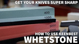 How to Sharpen Kitchen Knives with Whetstone  Sharpen Dull Knives with Keenbest Sharpening Stone [upl. by Domel660]