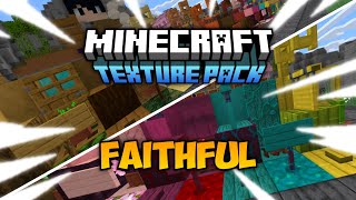 REKOMENDASI TEXTURE PACK MINECRAFT FAITHFUL 64x64 MCPE 120 [upl. by Akemaj566]