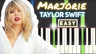 Taylor Swift  Marjorie Tutorial EASY  How to Play Piano for Beginners [upl. by Weldon720]