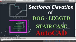 Sectional Elevation DogLegged Stair Case Design In AutoCAD 2015  ReoCAD [upl. by Waers630]