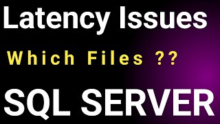 SQL Server Disk high IO Latency Issues  SQL Server Disk Performance Issues  SQL server Performance [upl. by Katha]