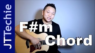 How to Play Fm Chord on Acoustic Guitar  F Sharp Minor Chord [upl. by Ewnihc]