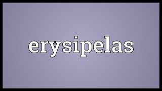 Erysipelas Meaning [upl. by Borroff589]