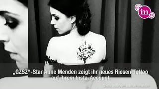 quotGZSZquotStar Anne Menden zeigt ihr HaiRückenTattoo [upl. by Jessalin]