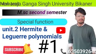 Unit 2 Hermite polynomialsquotintroductionquot By sumit Swami mgsu [upl. by Ennoira]