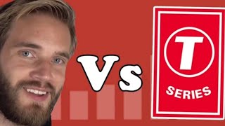 PewDiePie vs tseries SHOCKING FACT  PewDiePie Vs TSeries Sub War  shorts [upl. by Chiaki929]